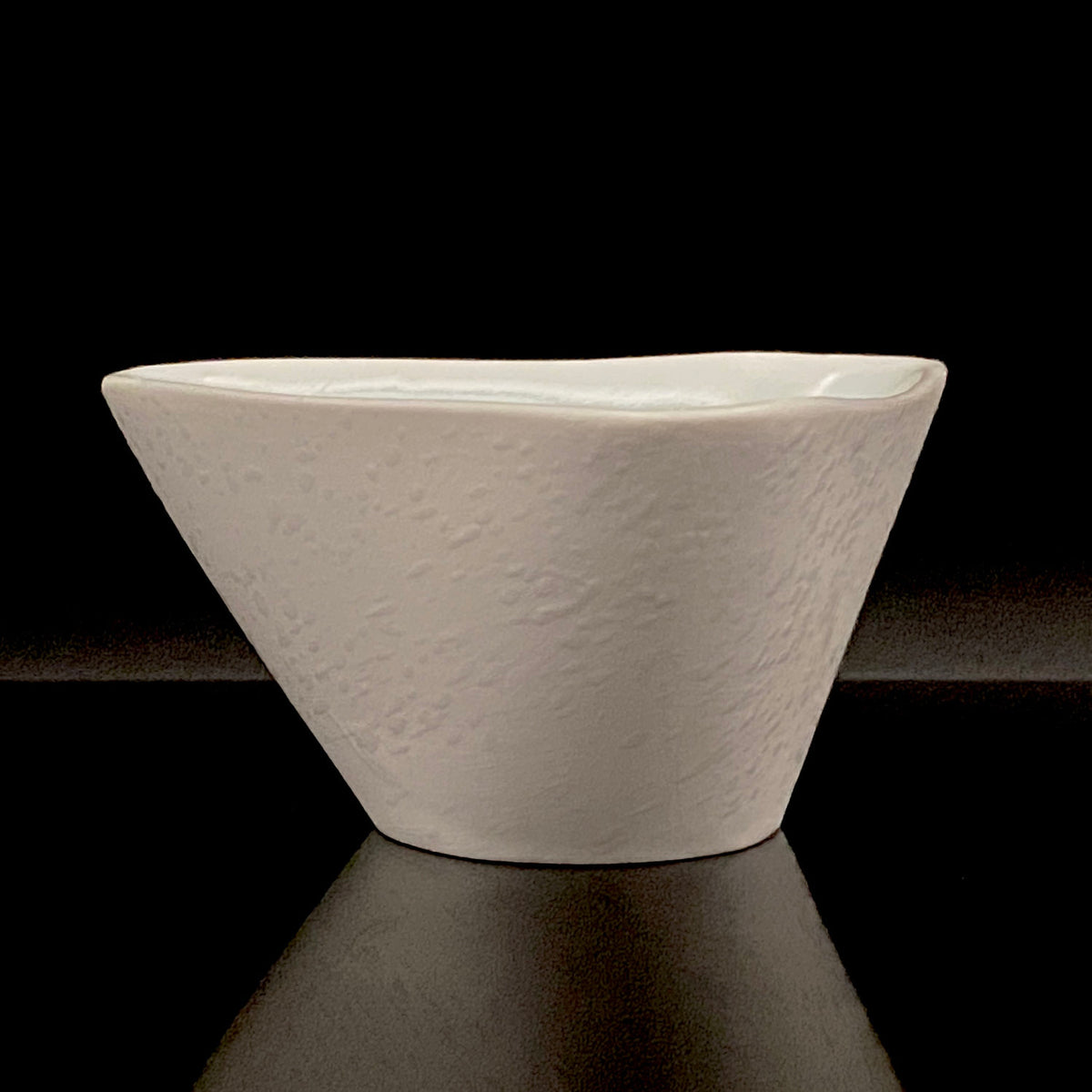 Metropolitan Museum of Art Collection Artist, Japan Ceramic Art Exhibition Grand Prix Winner: Shigekazu Nagae - "Form of Tsuchinoto-Ushi" Celadon Glazed Porcelain Covered Sake Vessel, Japanese Shot Glass, Made in 2008 #388