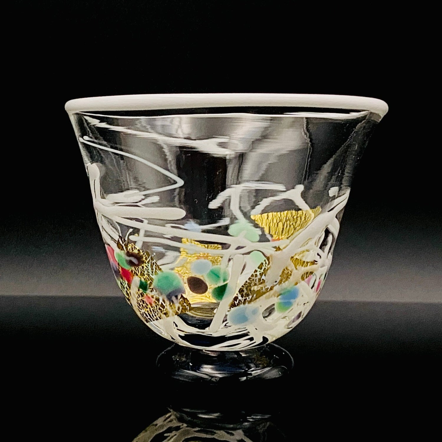 石井 康治 作 手吹き硝子 白硝子 海月 クラゲ #94 – Antique Liquor