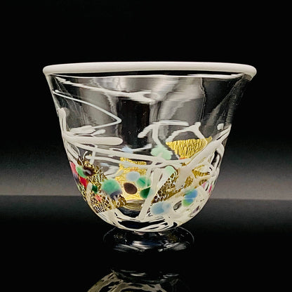 石井 康治 作 手吹き硝子 白硝子 海月 クラゲ #94