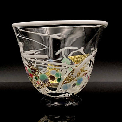 石井 康治 作 手吹き硝子 白硝子 海月 クラゲ #94