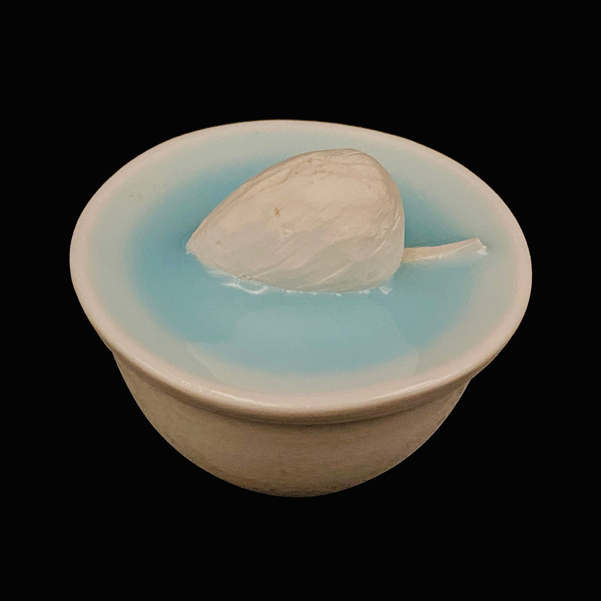 Metropolitan Museum of Art Collection Artist, Japan Ceramic Art Exhibition Grand Prix Winner: Shigekazu Nagae - "Form of Tsuchinoto-Ne" Celadon Glazed Porcelain Covered Sake Vessel, Japanese Shot Glass, Made in 2007 #387