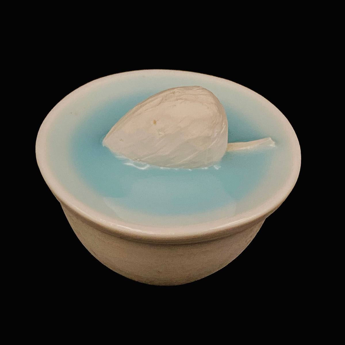 Metropolitan Museum of Art Collection Artist, Japan Ceramic Art Exhibition Grand Prix Winner: Shigekazu Nagae - "Form of Tsuchinoto-Ne" Celadon Glazed Porcelain Covered Sake Vessel, Japanese Shot Glass, Made in 2007 #387