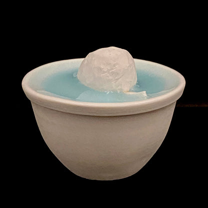 Metropolitan Museum of Art Collection Artist, Japan Ceramic Art Exhibition Grand Prix Winner: Shigekazu Nagae - "Form of Tsuchinoto-Ne" Celadon Glazed Porcelain Covered Sake Vessel, Japanese Shot Glass, Made in 2007 #387