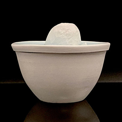Metropolitan Museum of Art Collection Artist, Japan Ceramic Art Exhibition Grand Prix Winner: Shigekazu Nagae - "Form of Tsuchinoto-Ne" Celadon Glazed Porcelain Covered Sake Vessel, Japanese Shot Glass, Made in 2007 #387