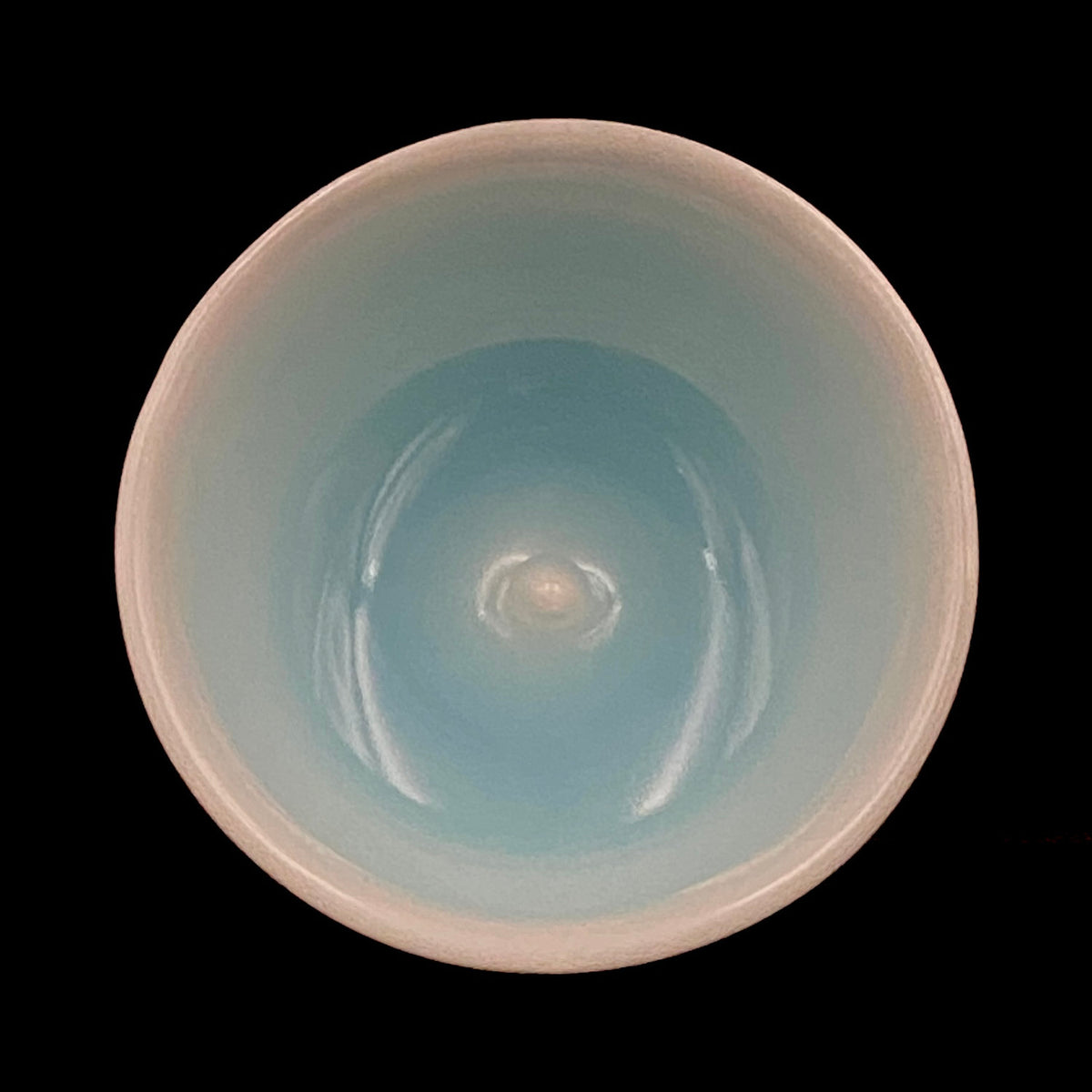Metropolitan Museum of Art Collection Artist, Japan Ceramic Art Exhibition Grand Prix Winner: Shigekazu Nagae - "Form of Tsuchinoto-Ne" Celadon Glazed Porcelain Covered Sake Vessel, Japanese Shot Glass, Made in 2007 #387