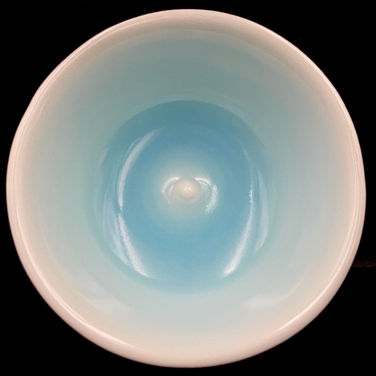Metropolitan Museum of Art Collection Artist, Japan Ceramic Art Exhibition Grand Prix Winner: Shigekazu Nagae - "Form of Tsuchinoto-Ne" Celadon Glazed Porcelain Covered Sake Vessel, Japanese Shot Glass, Made in 2007 #387