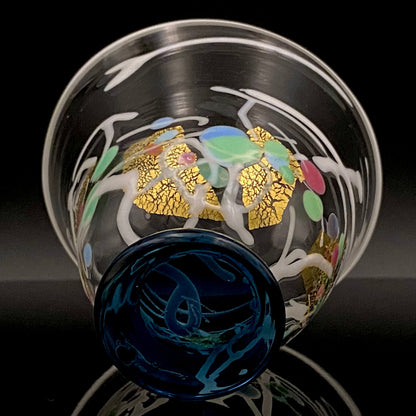 石井 康治 作 手吹き硝子 白硝子 海月 クラゲ #94