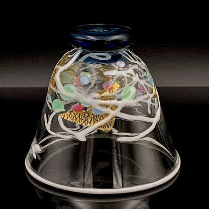 石井 康治 作 手吹き硝子 白硝子 海月 クラゲ #94