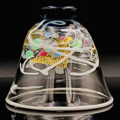 石井 康治 作 手吹き硝子 白硝子 海月 クラゲ #94