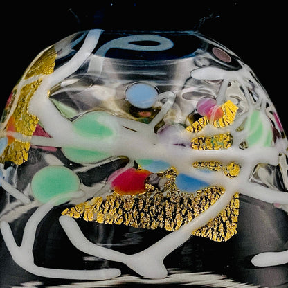 石井 康治 作 手吹き硝子 白硝子 海月 クラゲ #94