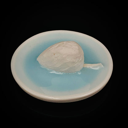 Metropolitan Museum of Art Collection Artist, Japan Ceramic Art Exhibition Grand Prix Winner: Shigekazu Nagae - "Form of Tsuchinoto-Ne" Celadon Glazed Porcelain Covered Sake Vessel, Japanese Shot Glass, Made in 2007 #387
