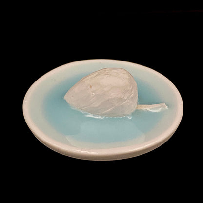 Metropolitan Museum of Art Collection Artist, Japan Ceramic Art Exhibition Grand Prix Winner: Shigekazu Nagae - "Form of Tsuchinoto-Ne" Celadon Glazed Porcelain Covered Sake Vessel, Japanese Shot Glass, Made in 2007 #387