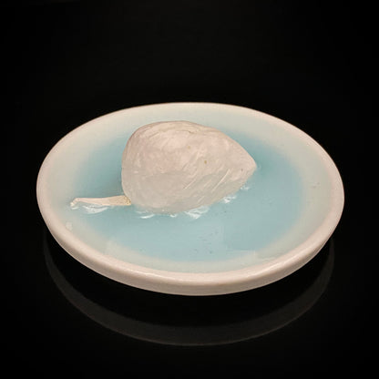 Metropolitan Museum of Art Collection Artist, Japan Ceramic Art Exhibition Grand Prix Winner: Shigekazu Nagae - "Form of Tsuchinoto-Ne" Celadon Glazed Porcelain Covered Sake Vessel, Japanese Shot Glass, Made in 2007 #387