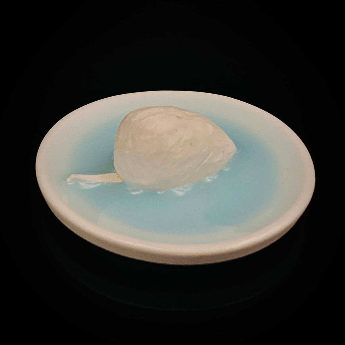 Metropolitan Museum of Art Collection Artist, Japan Ceramic Art Exhibition Grand Prix Winner: Shigekazu Nagae - "Form of Tsuchinoto-Ne" Celadon Glazed Porcelain Covered Sake Vessel, Japanese Shot Glass, Made in 2007 #387
