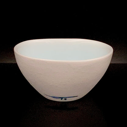 Metropolitan Museum of Art Collection Artist, Japan Ceramic Art Exhibition Grand Prix Winner: Shigekazu Nagae - "Form of Kanoe-Tora" Celadon Glazed Porcelain Covered Sake Vessel, Japanese Shot Glass, Made in 2009 #389