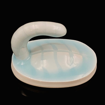 Metropolitan Museum of Art Collection Artist, Japan Ceramic Art Exhibition Grand Prix Winner: Shigekazu Nagae - "Form of Kanoe-Tora" Celadon Glazed Porcelain Covered Sake Vessel, Japanese Shot Glass, Made in 2009 #389
