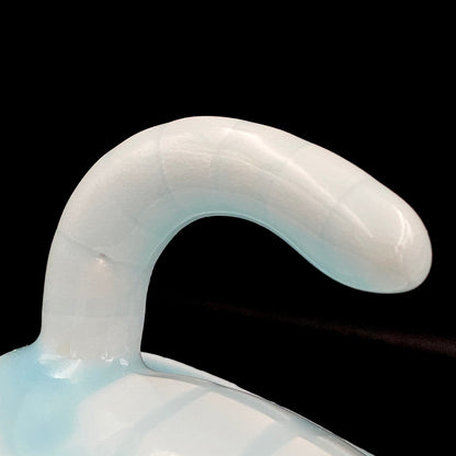 Metropolitan Museum of Art Collection Artist, Japan Ceramic Art Exhibition Grand Prix Winner: Shigekazu Nagae - "Form of Kanoe-Tora" Celadon Glazed Porcelain Covered Sake Vessel, Japanese Shot Glass, Made in 2009 #389