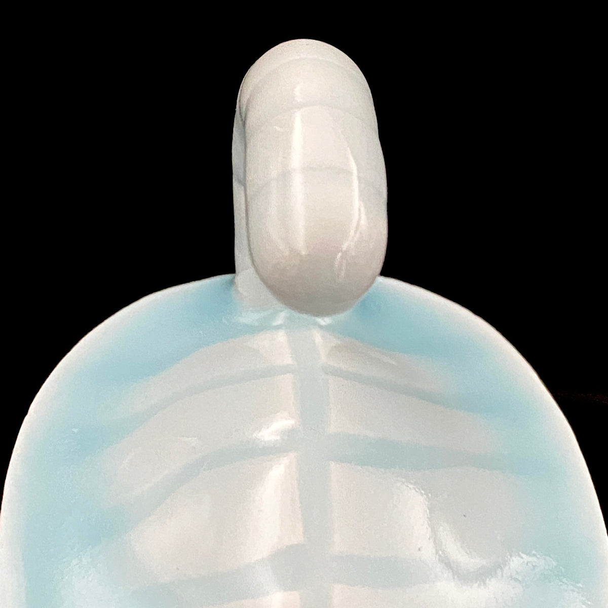 Metropolitan Museum of Art Collection Artist, Japan Ceramic Art Exhibition Grand Prix Winner: Shigekazu Nagae - "Form of Kanoe-Tora" Celadon Glazed Porcelain Covered Sake Vessel, Japanese Shot Glass, Made in 2009 #389