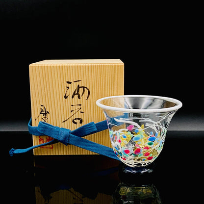 石井 康治 作 手吹き硝子 白硝子 海月 クラゲ #97