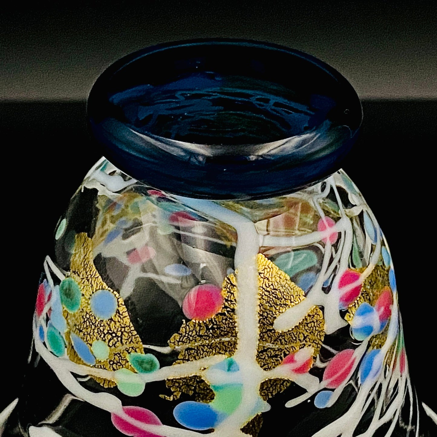 石井 康治 作 手吹き硝子 白硝子 海月 クラゲ #97