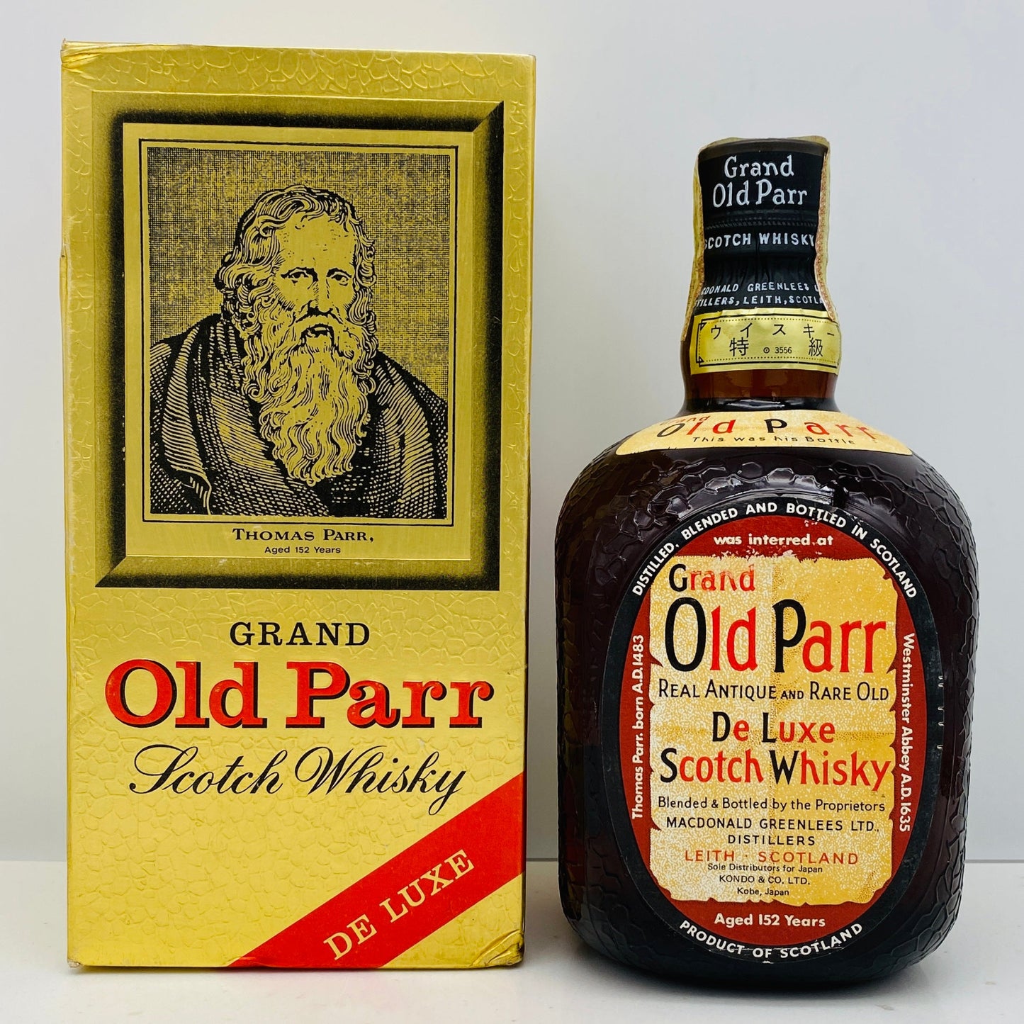 1970年代前半流通、GRAND OLD PARR（グランドオールドパー）760ml, 43%、スプリングキャップ、スクリューキャップ #96