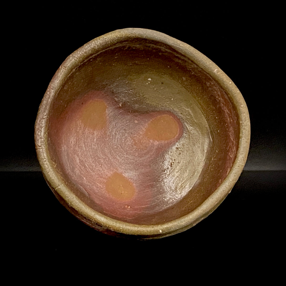 Member of Japan Kogei Association, Taizo Ishino, Anagama Fired Bizen Tea Bowl, Japanese-Style Rocks Glass, Accompanied by Brochure with Essay by Akutagawa Prize-Winning Author Tetsuro Miura #446