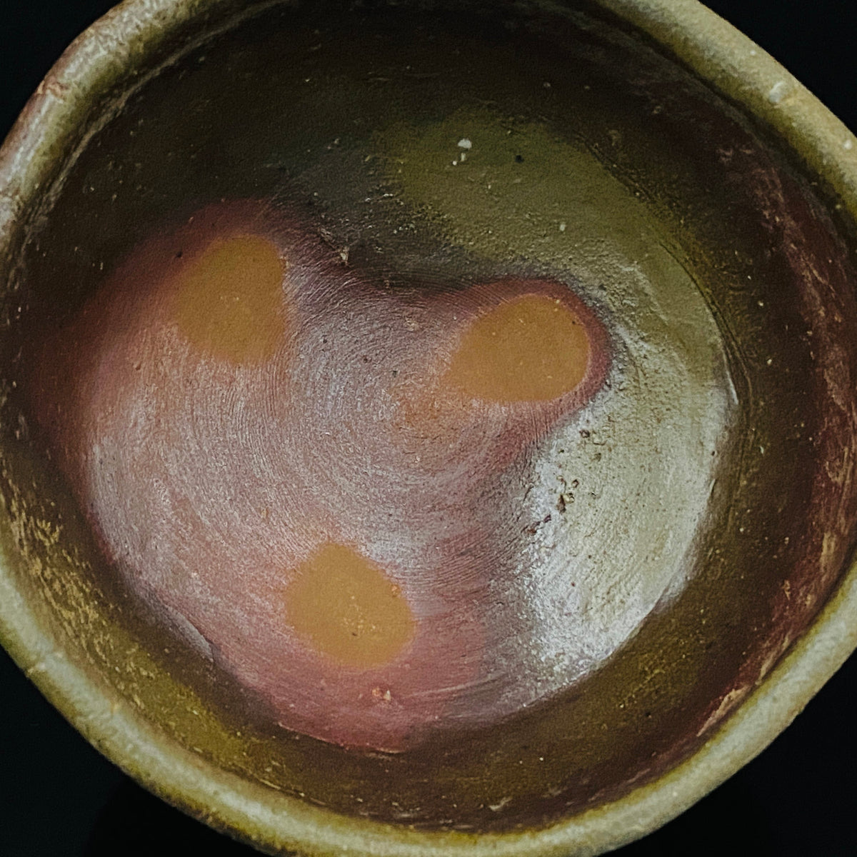 Member of Japan Kogei Association, Taizo Ishino, Anagama Fired Bizen Tea Bowl, Japanese-Style Rocks Glass, Accompanied by Brochure with Essay by Akutagawa Prize-Winning Author Tetsuro Miura #446