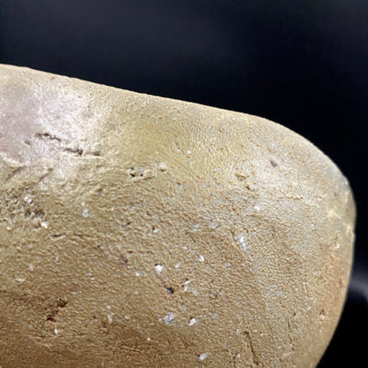 Member of Japan Kogei Association, Taizo Ishino, Anagama Fired Bizen Tea Bowl, Japanese-Style Rocks Glass, Accompanied by Brochure with Essay by Akutagawa Prize-Winning Author Tetsuro Miura #446