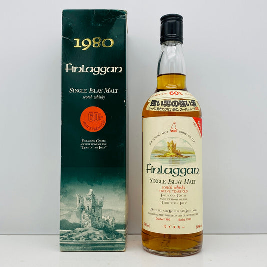 1980年蒸留樽入れ、1993年生産、フィンラガン（Finlaggan）シングルモルトウィスキー、強い男の強い酒、スーパーハード60度。#100