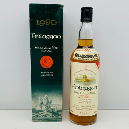 1980年蒸留樽入れ、1993年生産、フィンラガン（Finlaggan）シングルモルトウィスキー、強い男の強い酒、スーパーハード60度。#100