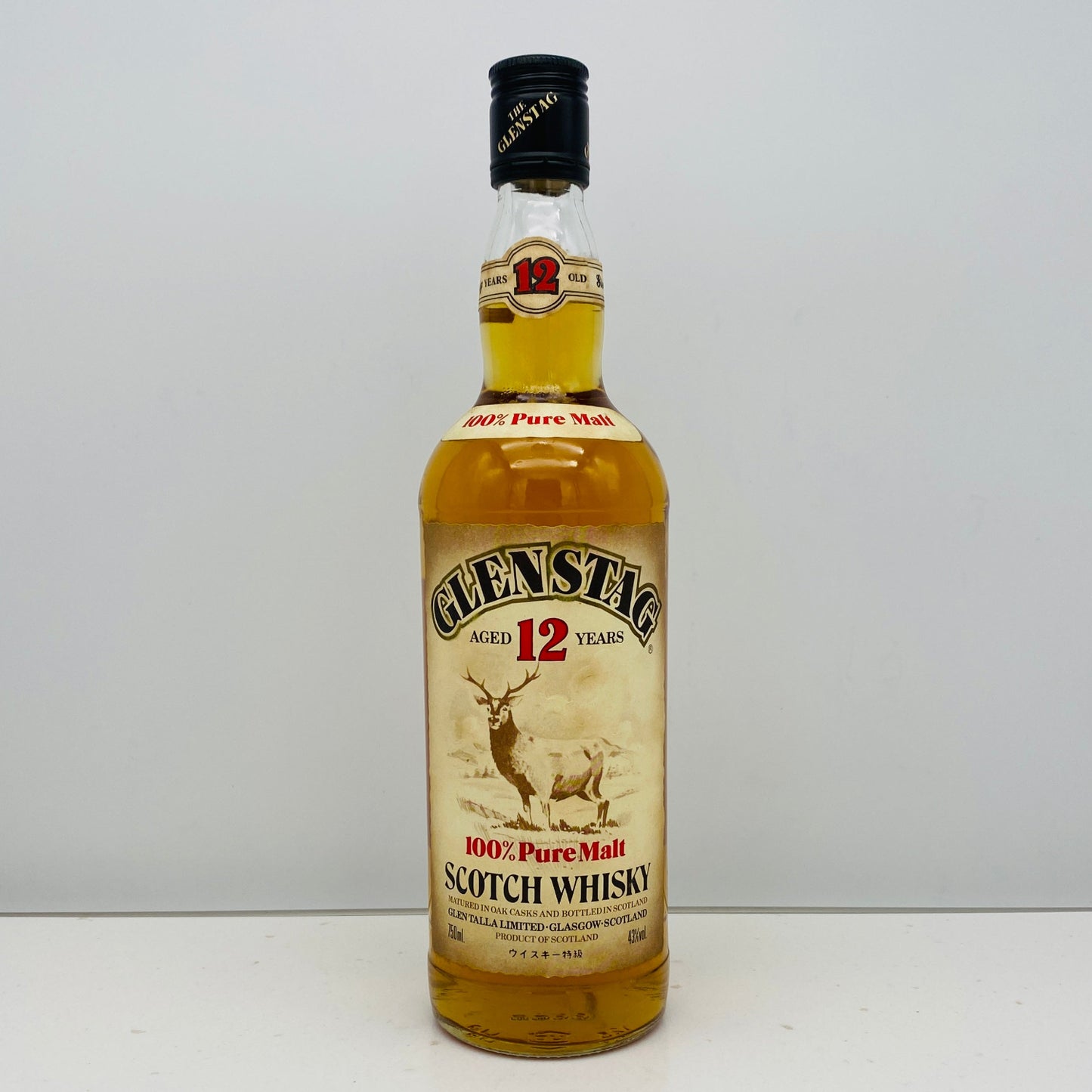 1970年代蒸留、1980年代流通、グレンスタッグ（GLEN STAG）12年、100％ ピュアモルトスコッチウイスキー 750ml, 43% #104