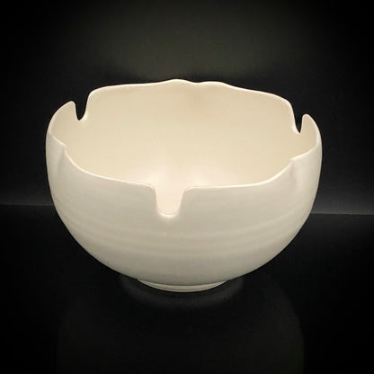 Kyoto Prefecture Cultural Merit Award Recipient, Sodeisha Founder Hikaru Yamada, White-Glazed Bowl, Ice Bowl #420