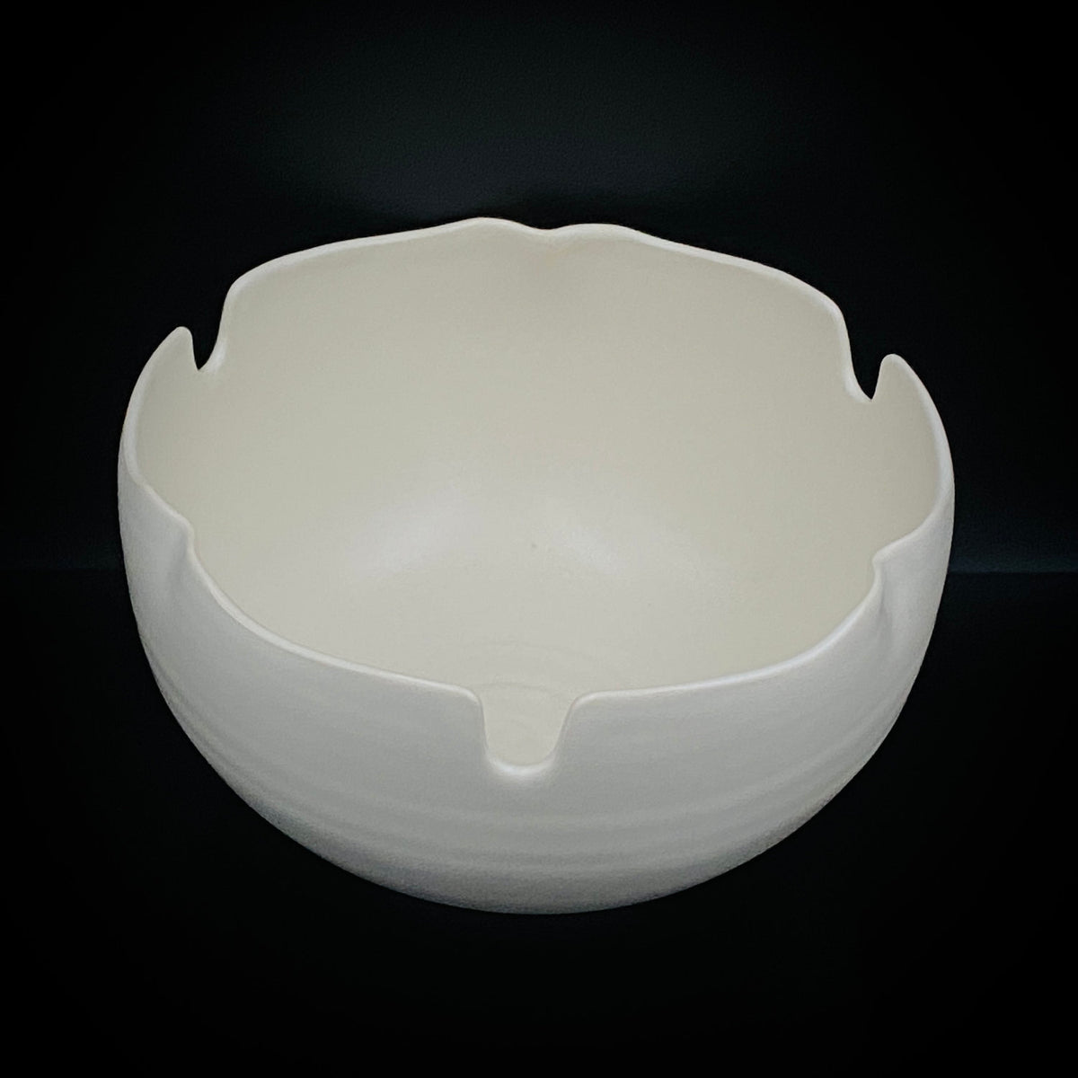 Kyoto Prefecture Cultural Merit Award Recipient, Sodeisha Founder Hikaru Yamada, White-Glazed Bowl, Ice Bowl #420