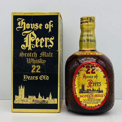1980年代流通、ハウスオブピアーズ（House of Peers）22年、スコッチモルトウィスキー、750ml, 43% #107