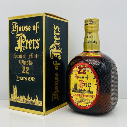 1980年代流通、ハウスオブピアーズ（House of Peers）22年、スコッチモルトウィスキー、750ml, 43% #107