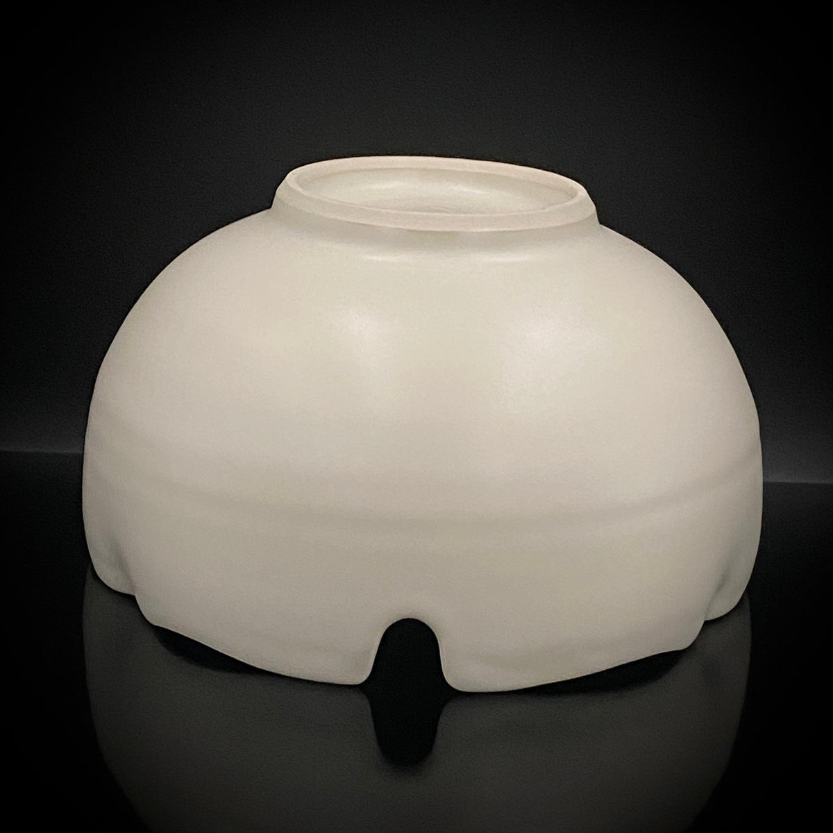 Kyoto Prefecture Cultural Merit Award Recipient, Sodeisha Founder Hikaru Yamada, White-Glazed Bowl, Ice Bowl #420
