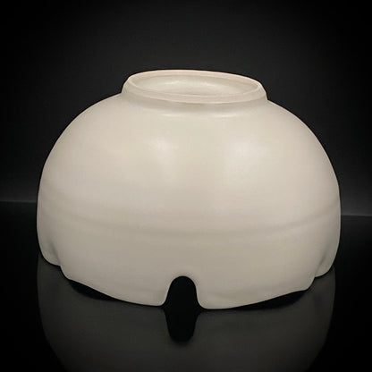 Kyoto Prefecture Cultural Merit Award Recipient, Sodeisha Founder Hikaru Yamada, White-Glazed Bowl, Ice Bowl #420