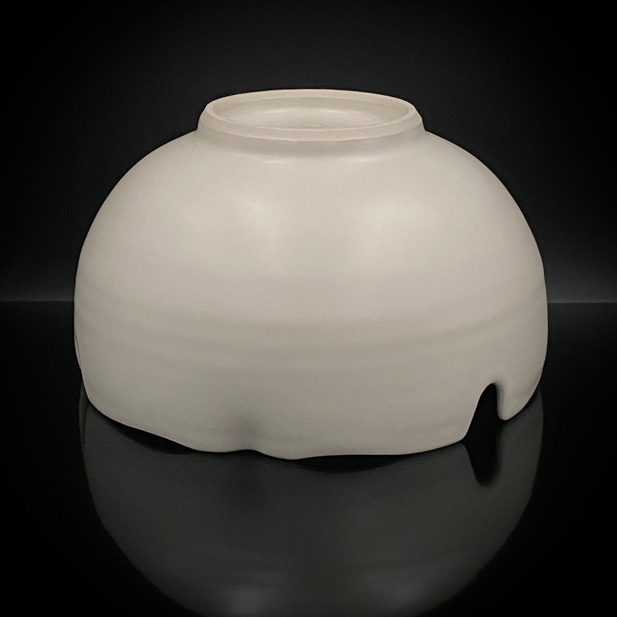 Kyoto Prefecture Cultural Merit Award Recipient, Sodeisha Founder Hikaru Yamada, White-Glazed Bowl, Ice Bowl #420