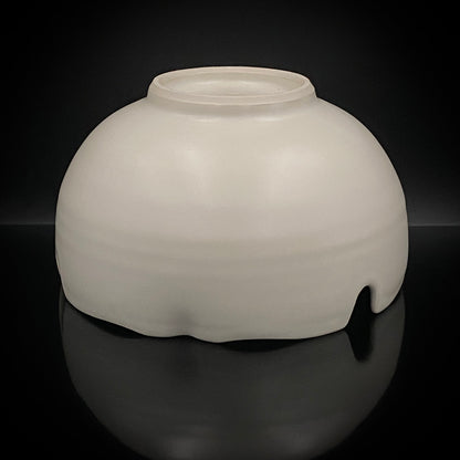 Kyoto Prefecture Cultural Merit Award Recipient, Sodeisha Founder Hikaru Yamada, White-Glazed Bowl, Ice Bowl #420