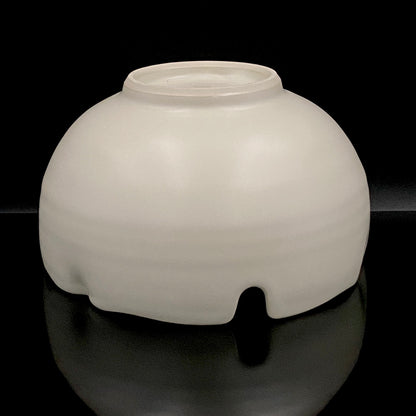 Kyoto Prefecture Cultural Merit Award Recipient, Sodeisha Founder Hikaru Yamada, White-Glazed Bowl, Ice Bowl #420