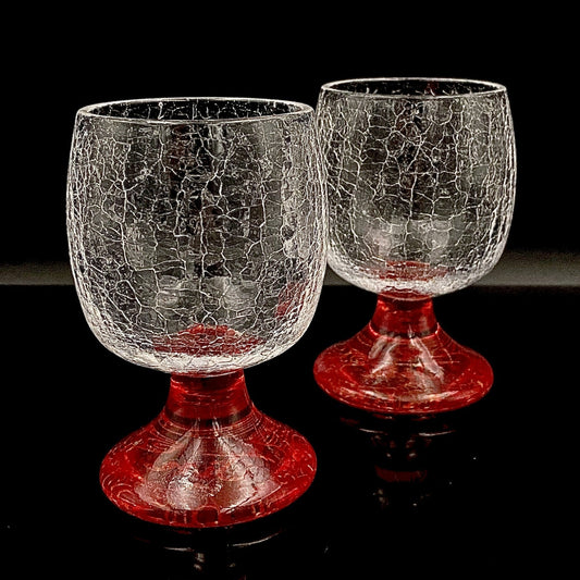 坂田 甚内（Jin）作 手吹き硝子 玻璃盃深甚紋グラス 2点セット #102