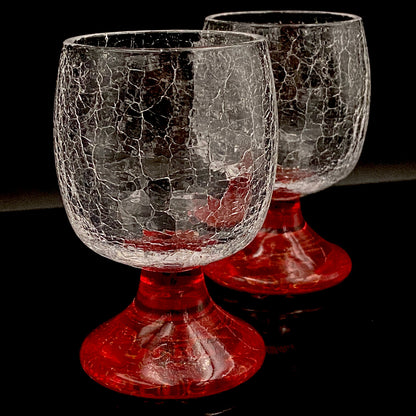 坂田 甚内（Jin）作 手吹き硝子 玻璃盃深甚紋グラス 2点セット #102