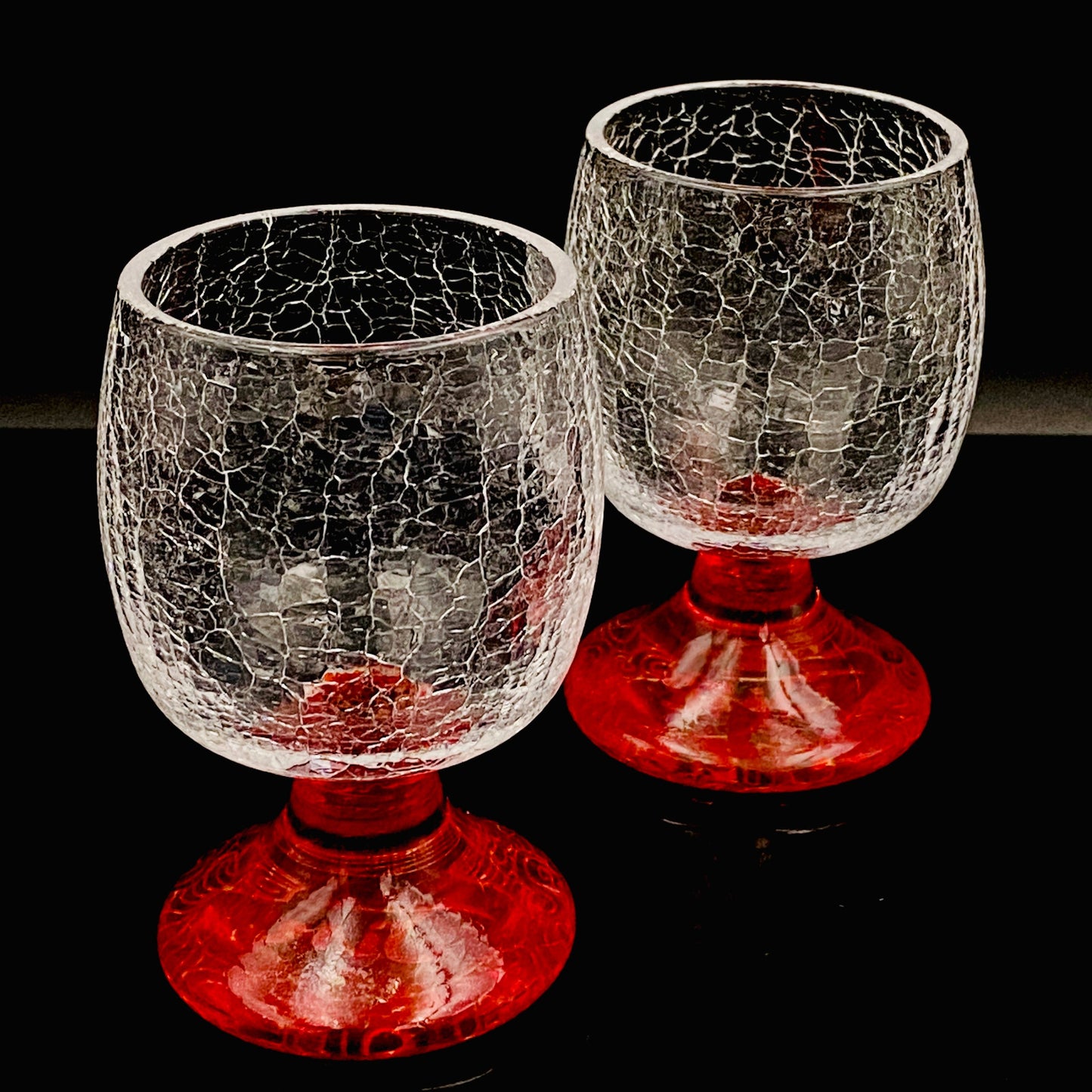 坂田 甚内（Jin）作 手吹き硝子 玻璃盃深甚紋グラス 2点セット #102