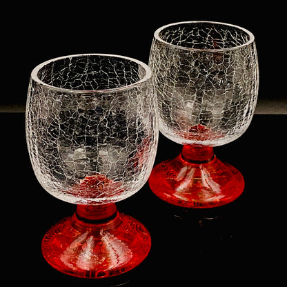 坂田 甚内（Jin）作 手吹き硝子 玻璃盃深甚紋グラス 2点セット #102