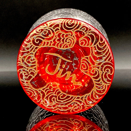 坂田 甚内（Jin）作 手吹き硝子 玻璃盃深甚紋グラス #103