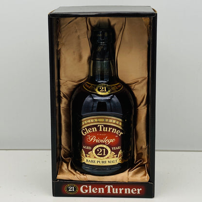 1980年代流通、グレンターナー（Glen Turner）21年、スコッチモルトウィスキー、700ml, 43% #109