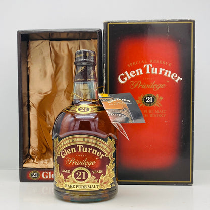 1980年代流通、グレンターナー（Glen Turner）21年、スコッチモルトウィスキー、700ml, 43% #109