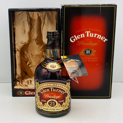 1980年代流通、グレンターナー（Glen Turner）21年、スコッチモルトウィスキー、700ml, 43% #109