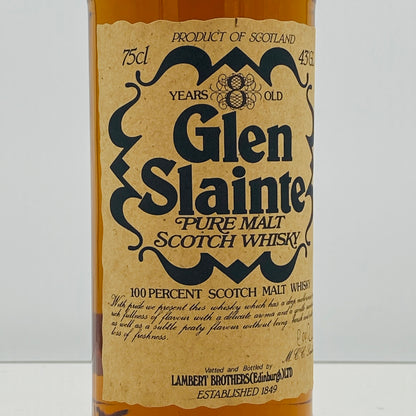 1980年代前半流通、Glen Slainte（グレン スランシ）8 Years old, PURE MALT Scotch Whisky 750ml, 43% #110