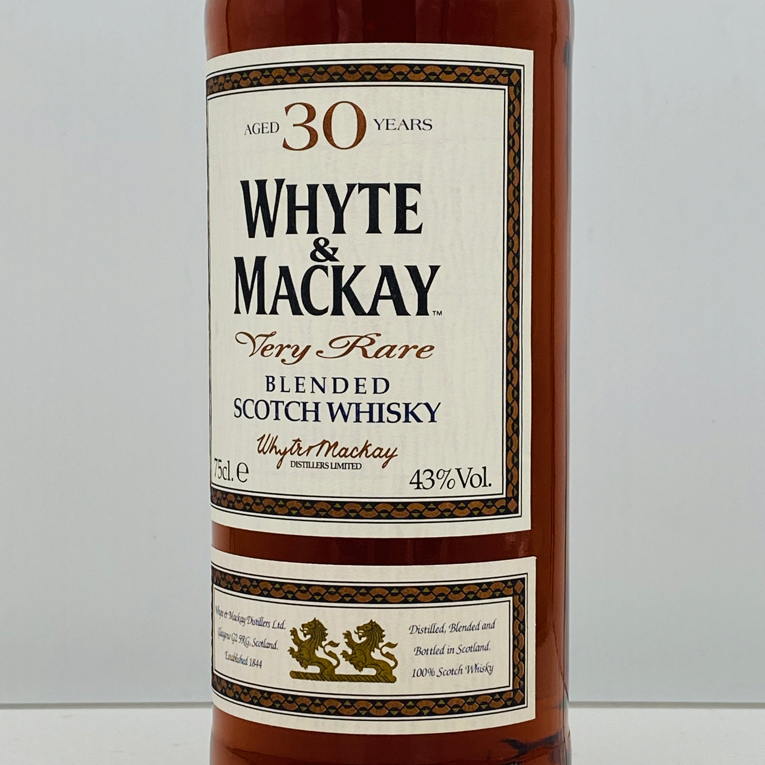 1990年代流通、ホワイトマッカイ（WHITE&MACKAY）30年、750ml, 43